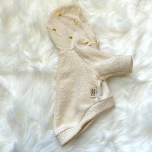 Studio Eloise Cram and Gold Metallic Dots Hoodie